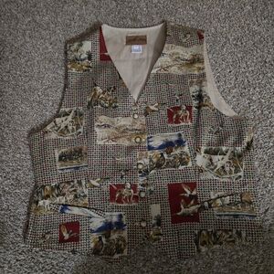 Pendelton, Vintage Hunting Scene Vest, Like New Condition